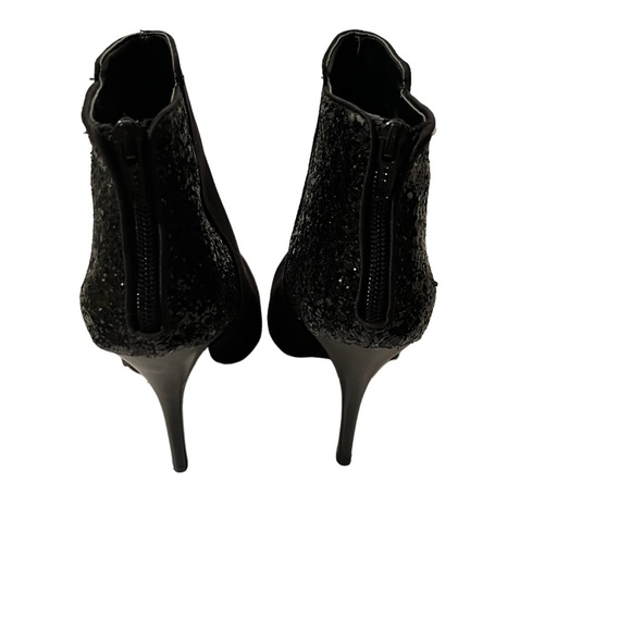 Mossimo Black Women’s Sparkle Back Zip Stiletto Heel Booties NWOT Size 7 1/2 - Picture 6 of 7